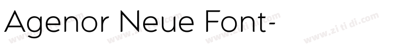 Agenor Neue Font字体转换